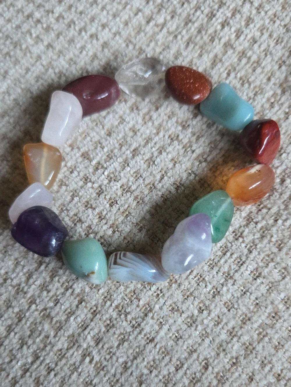 Multi-Color Semi-Precious Chip Stretch Bracelet - Women Jewelry